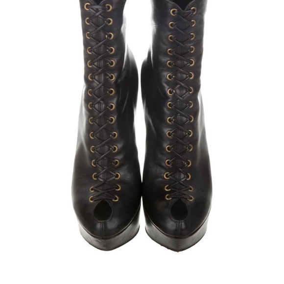 🚫!!SOLD!!🚫Sergio Rossi leather platform bootie - Picture 4 of 6